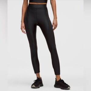 NWT Lululemon Satin Shine High Rise Paneled 25” Leggings Black Size 8